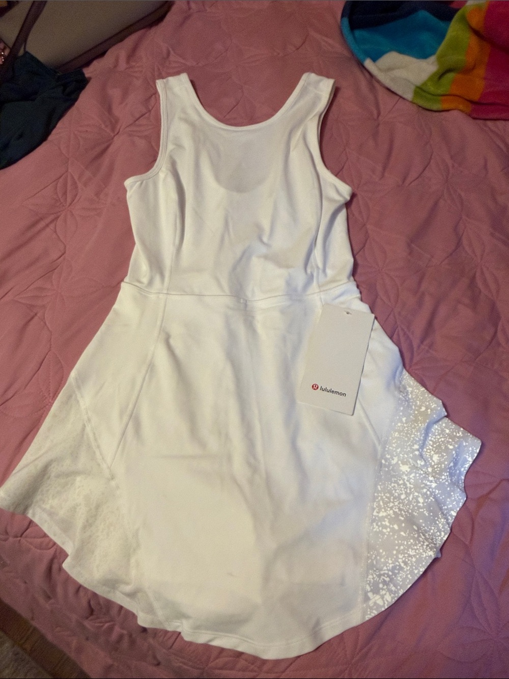 Lululemon White Athletic Tank Dress